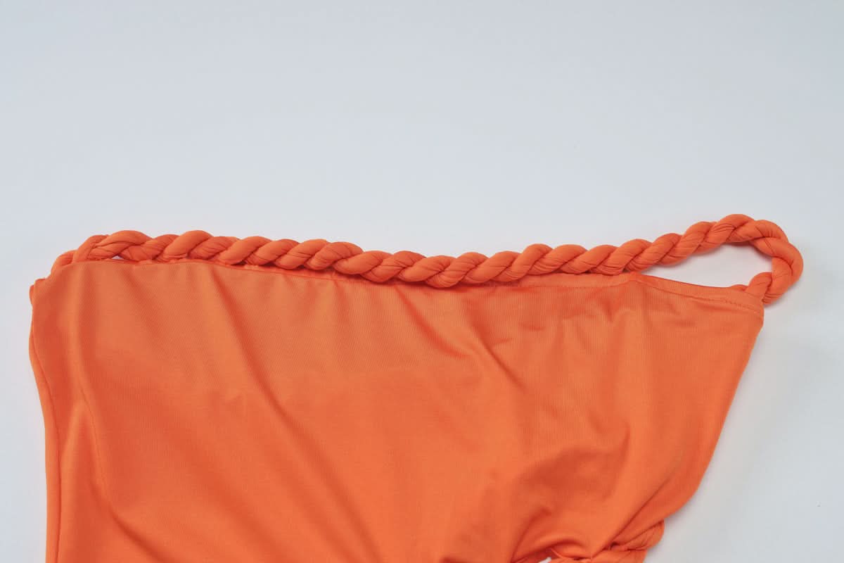 Tangerine Dream: The Daring Side Cut-Out Maxi Dress with Rope Trim – Your Statement Piece for Fall Getaways & Holiday Parties