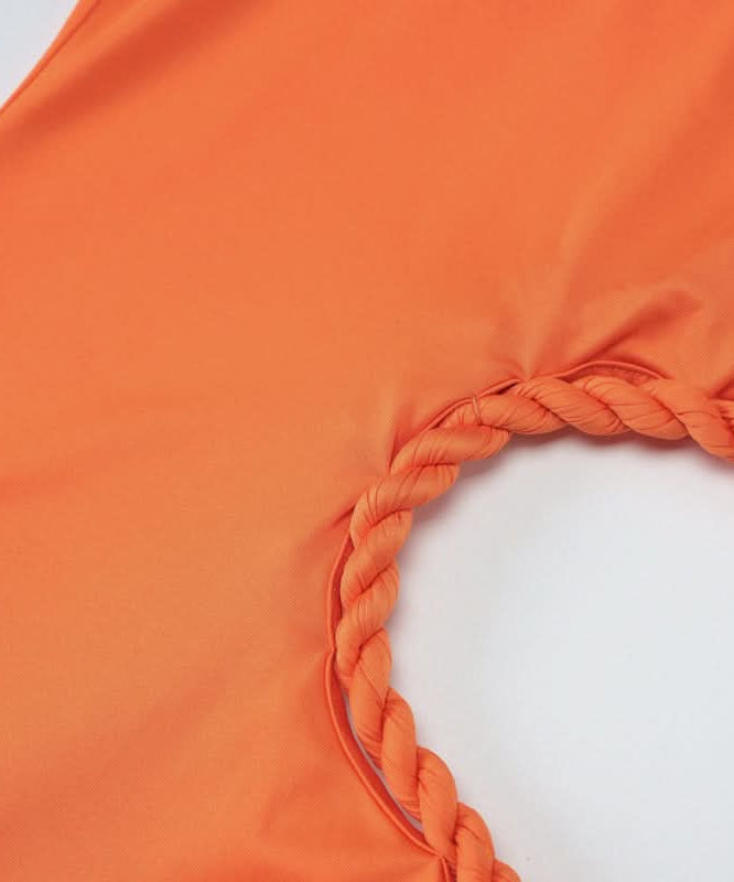 Tangerine Dream: The Daring Side Cut-Out Maxi Dress with Rope Trim – Your Statement Piece for Fall Getaways & Holiday Parties