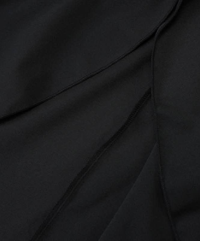 Effortless Glamour: Black Strapless High-Low Ruffle Maxi Dress | Your Ultimate Fall & Holiday Party Look