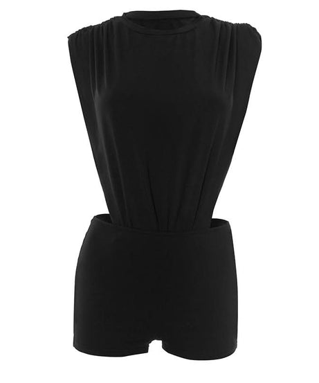 Effortless Chic Ruched Sleeveless Top & High-Waist Shorts Set - Fall Transition Ready