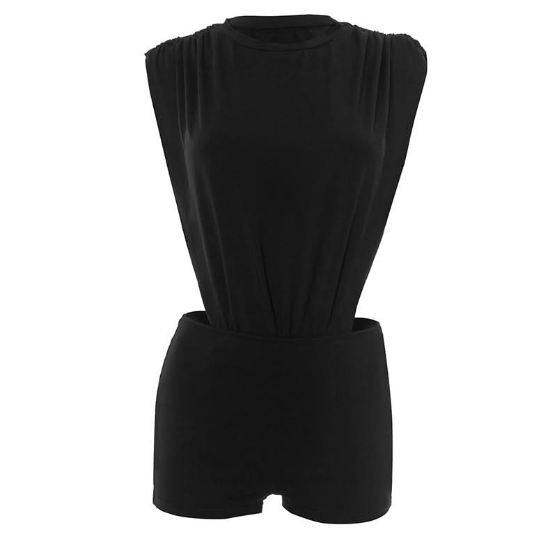 Effortless Chic Ruched Sleeveless Top & High-Waist Shorts Set - Fall Transition Ready