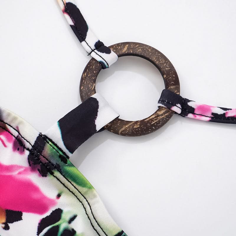 Tropical Oasis Mixed Print Tankini & Shorts Set - Chic Resort Wear for Winter Escapes