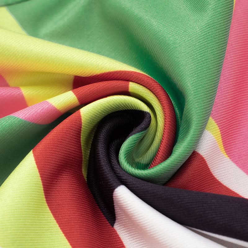 Effortless Vacay Vibes: Abstract Print Off-Shoulder Tie Crop Top & Shorts Set