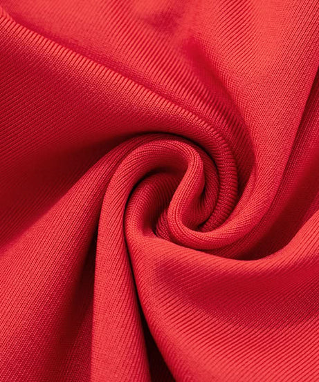 Striking Red Asymmetrical O-Ring Jumpsuit | Chic Cutout Wrap Tie for Fall & Holiday Parties