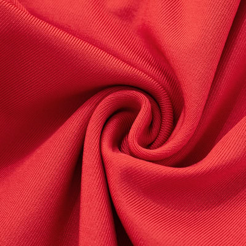 Striking Red Asymmetrical O-Ring Jumpsuit | Chic Cutout Wrap Tie for Fall & Holiday Parties