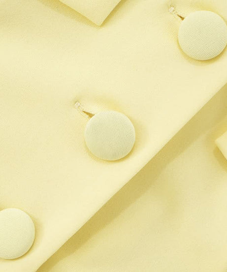 Butter Yellow Tailored Ruffle Romper - Your Chic Fall Statement Playsuit