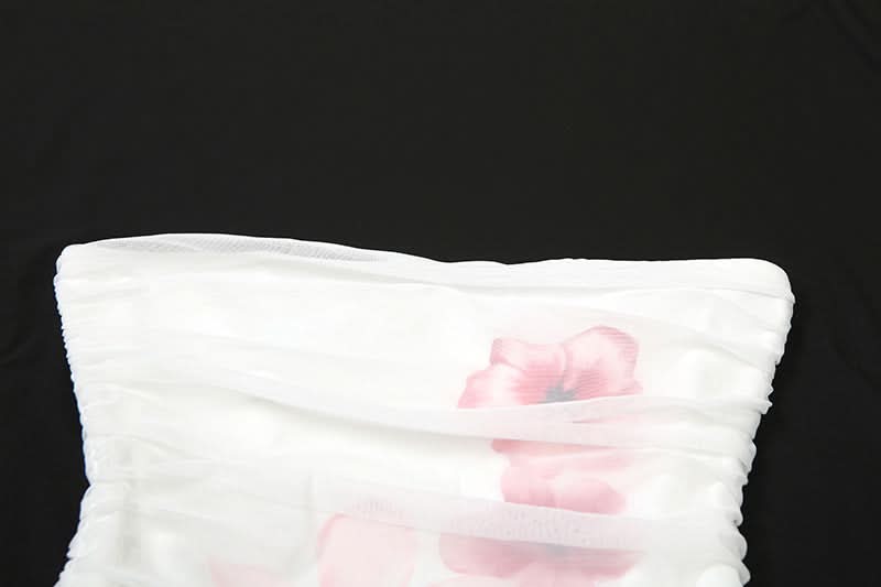 Chic Floral Mesh Bandeau Mini Dress - Your Fall Party & Date Night Essential