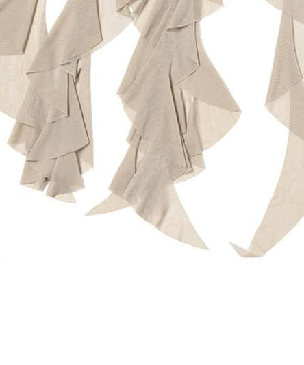 Edgy White Ruffle Mesh Overlay Belt Skirt | Gothic Rave Festival Accessory for Halloween