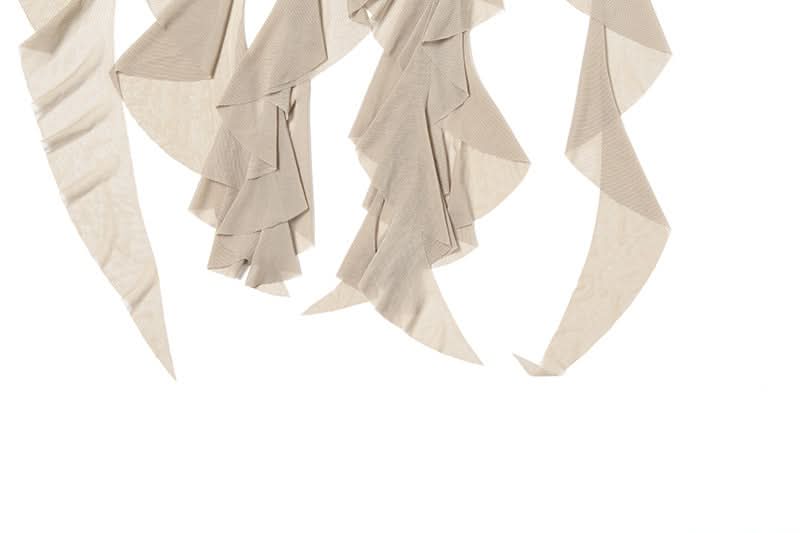 Edgy White Ruffle Mesh Overlay Belt Skirt | Gothic Rave Festival Accessory for Halloween