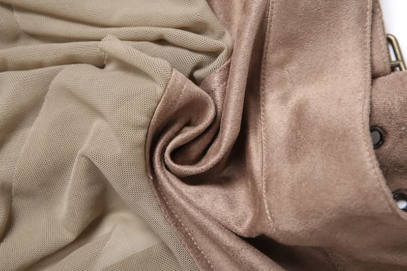 Edgy White Ruffle Mesh Overlay Belt Skirt | Gothic Rave Festival Accessory for Halloween