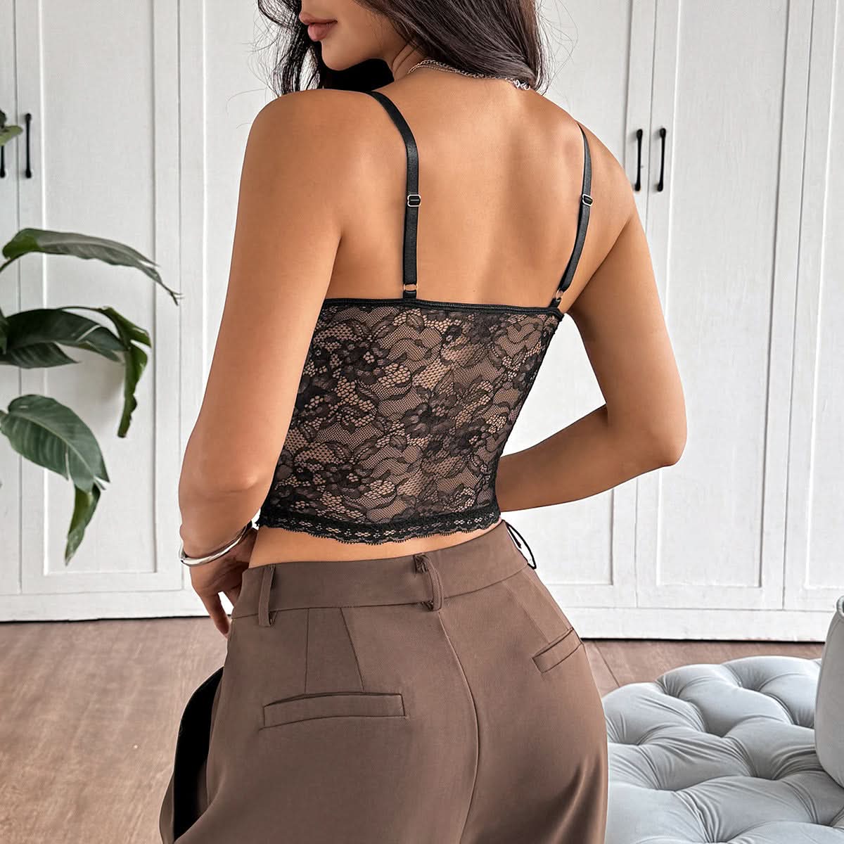 Chic Black Lace Bustier Top - Fall's Must-Have for Date Night & Layering