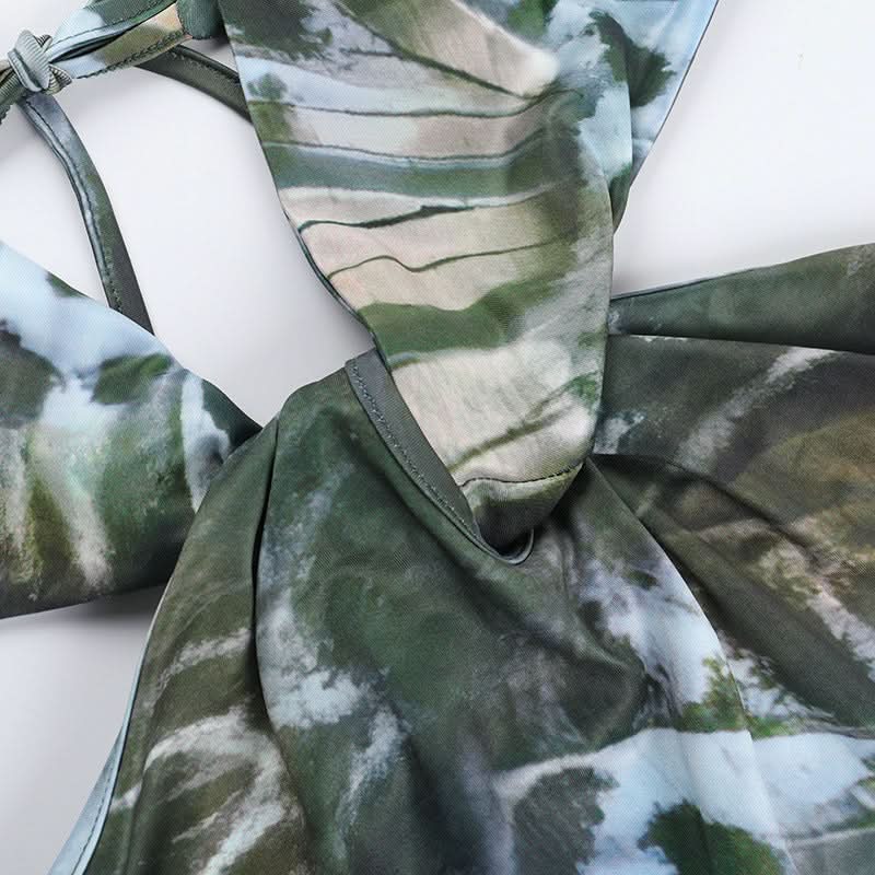 Enchanting Butterfly Halter Cut-Out Mini Dress - Your Pre-Holiday Getaway & Party Statement Piece