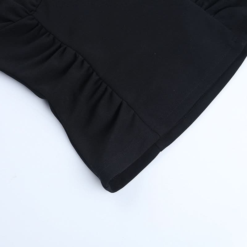 Gothic Siren O-Ring Lace Halter Top | Spooky Season & Edgy Fall Fashion