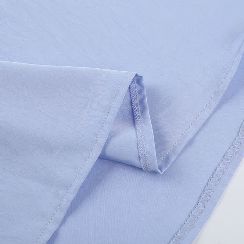 Elegant Sky Blue Satin Halter Maxi Dress - Perfect for Fall & Holiday Galas