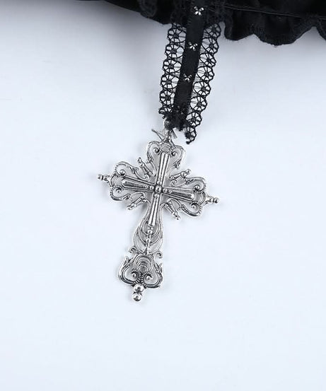 Gothic Romance Ruffle Mini Skirt with Contrast Lace – Perfect for Spooky Season & Alt Style