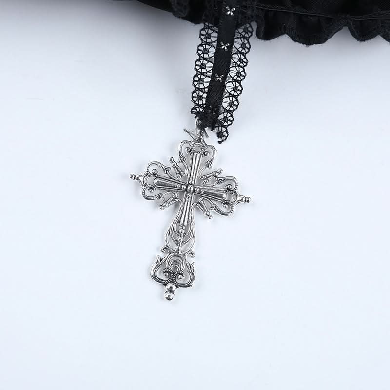 Gothic Romance Ruffle Mini Skirt with Contrast Lace – Perfect for Spooky Season & Alt Style