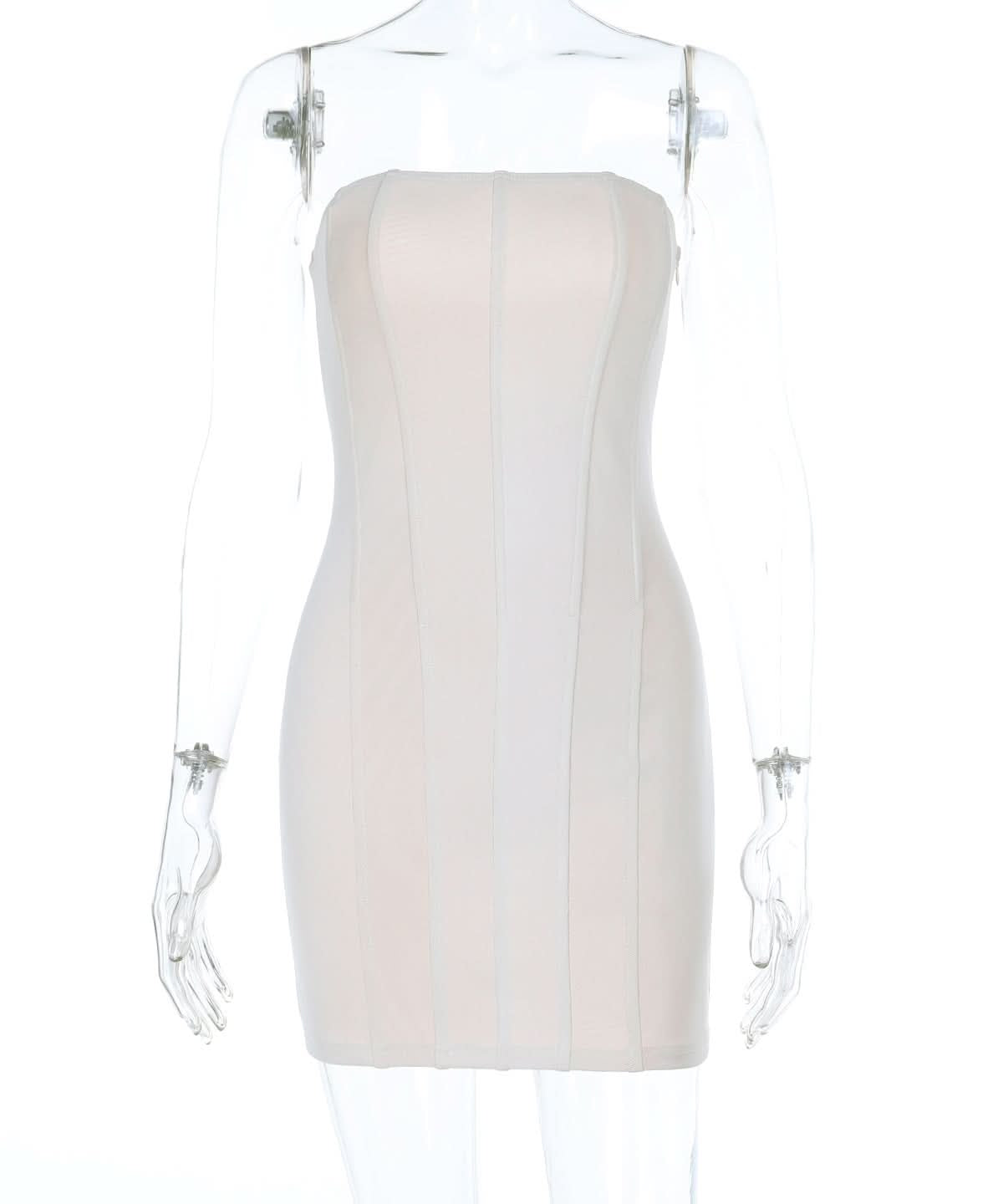 Sleek & Chic White Strapless Bodycon Mini Dress - Your Fall Party & Holiday Essential