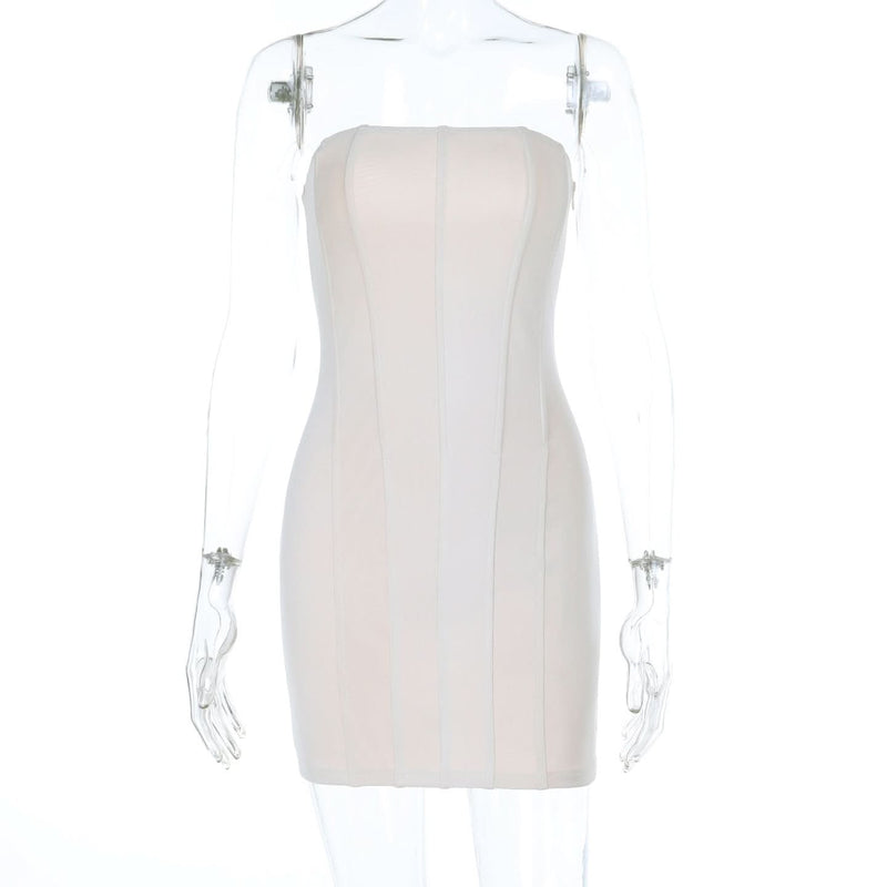 Sleek & Chic White Strapless Bodycon Mini Dress - Your Fall Party & Holiday Essential