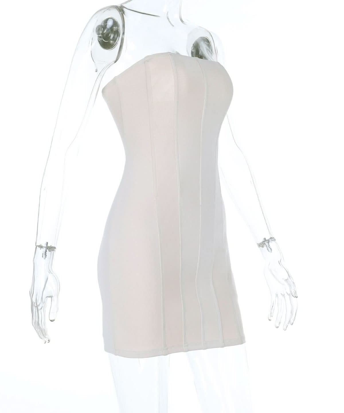 Sleek & Chic White Strapless Bodycon Mini Dress - Your Fall Party & Holiday Essential