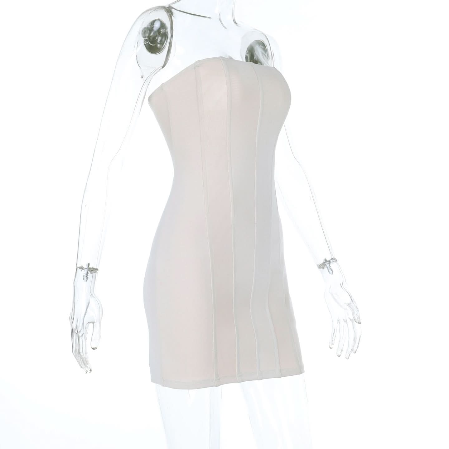 Sleek & Chic White Strapless Bodycon Mini Dress - Your Fall Party & Holiday Essential