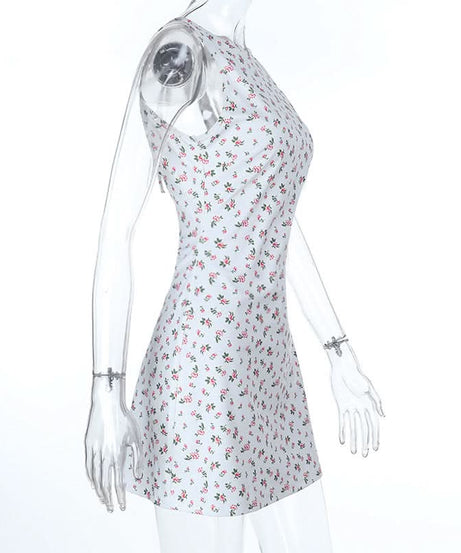 Autumn Bloom Backless Mini Dress - Chic & Flirty for Fall Nights