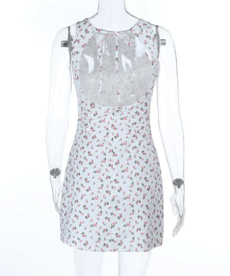 Autumn Bloom Backless Mini Dress - Chic & Flirty for Fall Nights