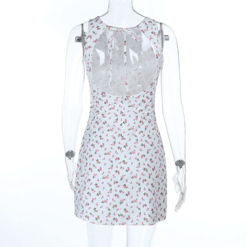 Autumn Bloom Backless Mini Dress - Chic & Flirty for Fall Nights