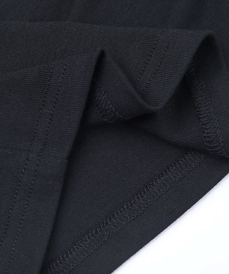 Fall Essential: Chic Black Long Sleeve Crewneck Crop Top with Self-Tie Backless Design