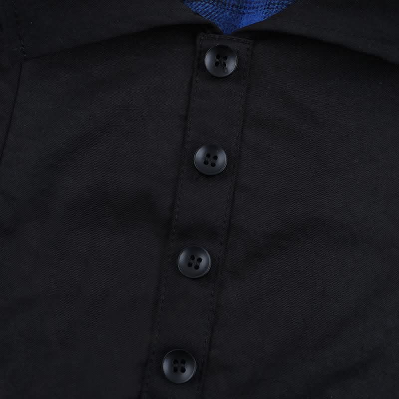 Gothic Blue Plaid Corset Top | Edgy Fall & Halloween Ruffle Bustier