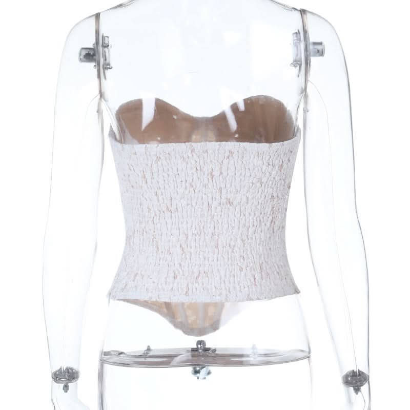 Romantic White Lace Sweetheart Bustier Top – Your Chic Essential for Fall & Holiday Nights