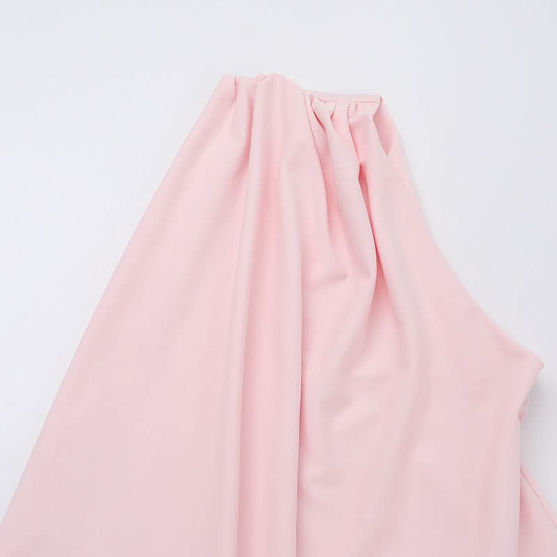 Blush Pink One-Shoulder Ruched Maxi Dress - Effortless Chic for Holiday Parties & Galas