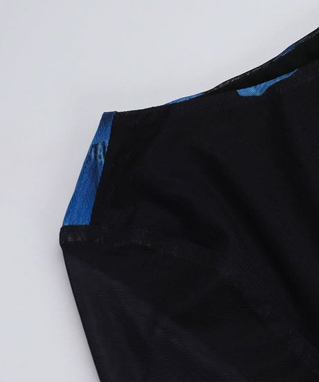 Enchanting Cobalt Floral Mesh Maxi Dress - Your Statement Piece for Fall & Holiday Galas