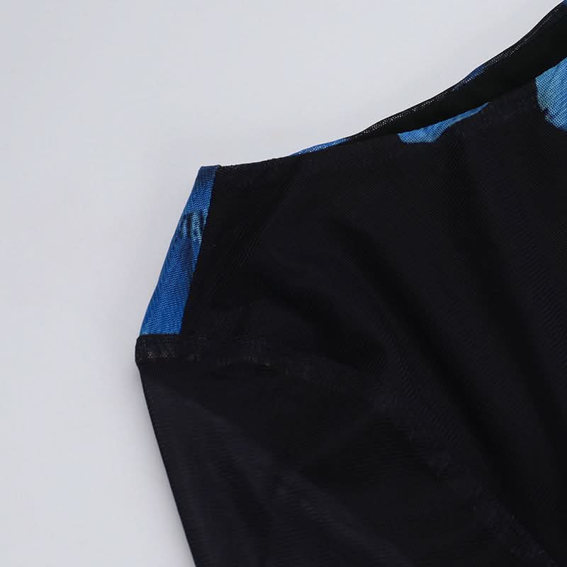 Enchanting Cobalt Floral Mesh Maxi Dress - Your Statement Piece for Fall & Holiday Galas