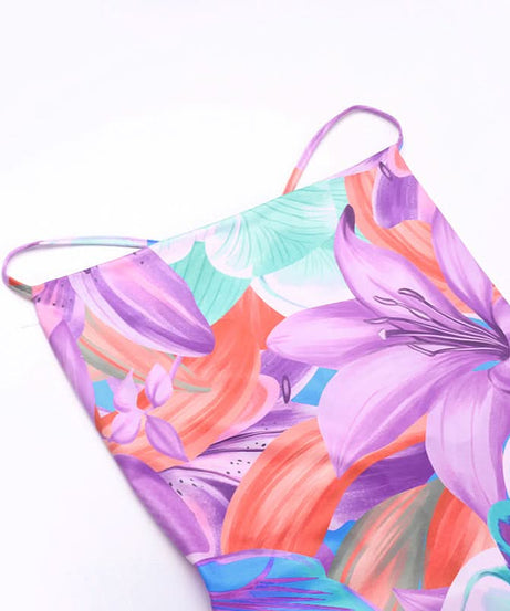 Tropical Bloom Cowl Neck Maxi Dress with Cross Back & Slit | Your Fall Getaway & Resort Essential