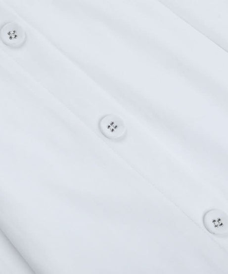 Effortless White Button-Front Maxi Dress with Tie-Front Detail - Your Resort & Layering Essential