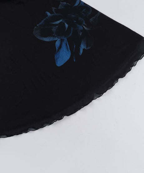 Enchanting Cobalt Floral Mesh Maxi Dress - Your Statement Piece for Fall & Holiday Galas