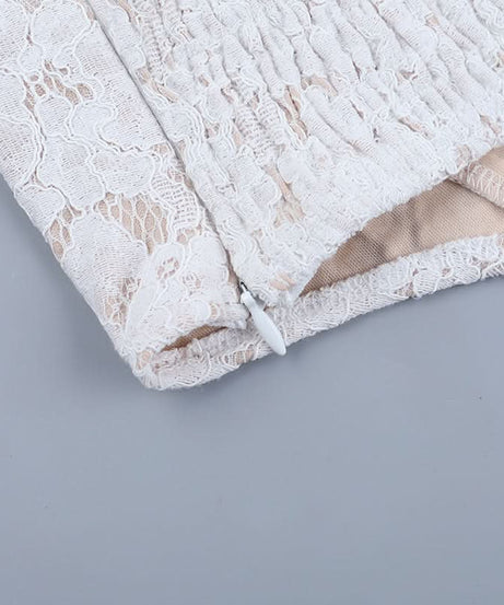 Romantic White Lace Sweetheart Bustier Top – Your Chic Essential for Fall & Holiday Nights