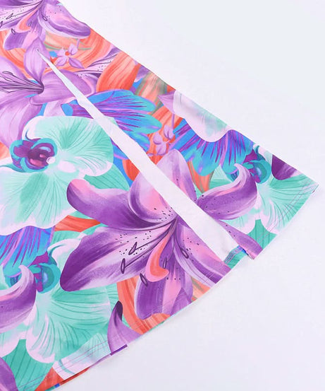 Tropical Bloom Cowl Neck Maxi Dress with Cross Back & Slit | Your Fall Getaway & Resort Essential