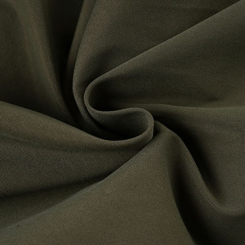 Elevated Olive Green Wide-Leg Cargo Pants - Pleated Utility for Fall Fashion