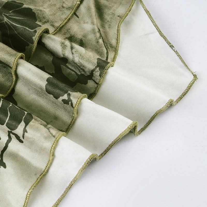 Enchanted Woodland Floral Cami Top - Chic Lace V-Neck & Beaded Straps for Fall