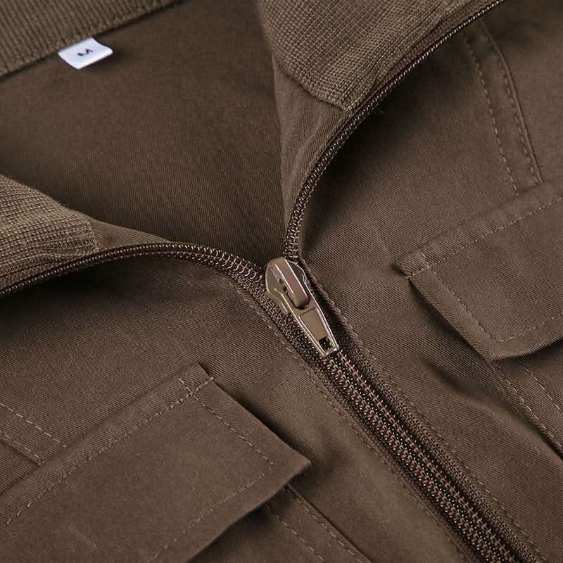 Chic Fall Essential: Women's Cropped Utility Bomber Jacket