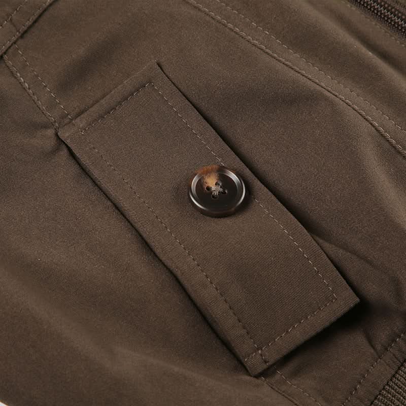 Chic Fall Essential: Women's Cropped Utility Bomber Jacket