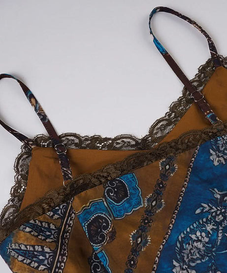 Fall Bohemian Dreams Lace-Trim Maxi Dress - Handkerchief Hem