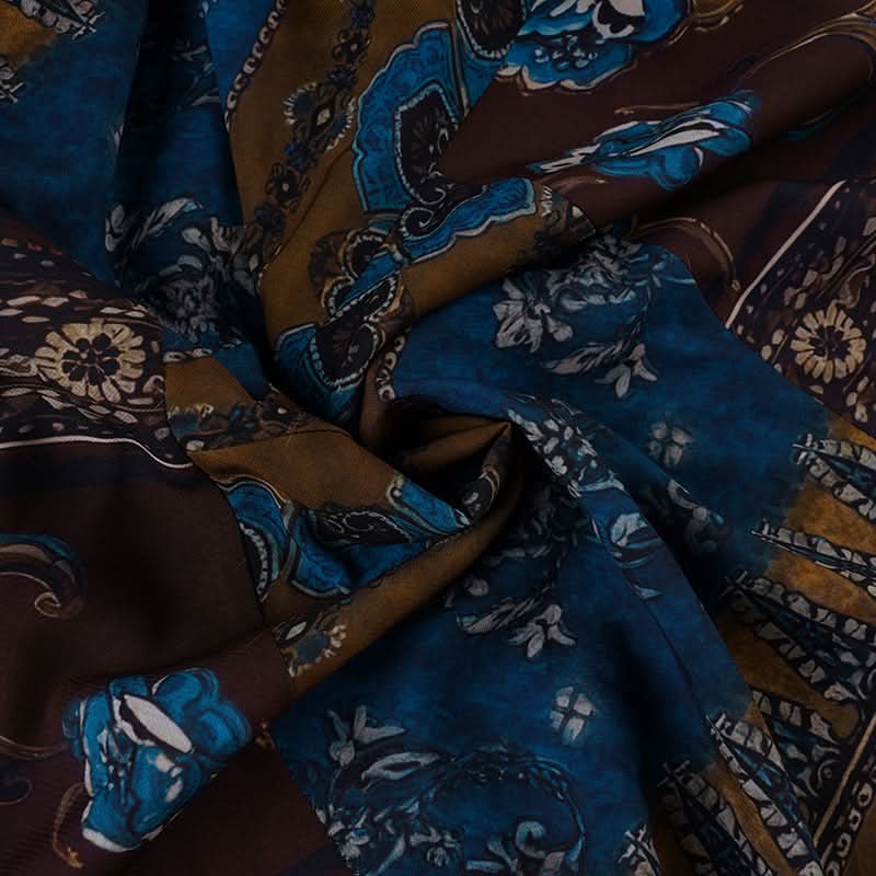 Fall Bohemian Dreams Lace-Trim Maxi Dress - Handkerchief Hem