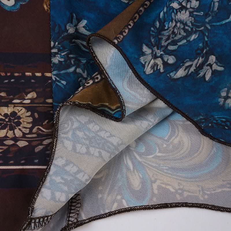 Fall Bohemian Dreams Lace-Trim Maxi Dress - Handkerchief Hem