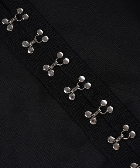 Enchanting Black Cold Shoulder Top | Gothic Keyhole Blouse with Statement Sleeves & Hook Closures - Perfect for Fall & Halloween