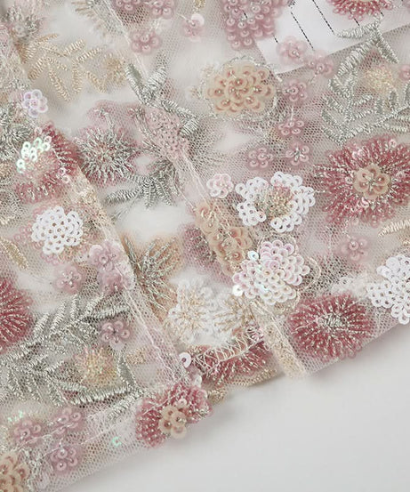 Romantic Floral Sequin Tie-Front Cami Top | Holiday-Ready V-Neck Sparkle