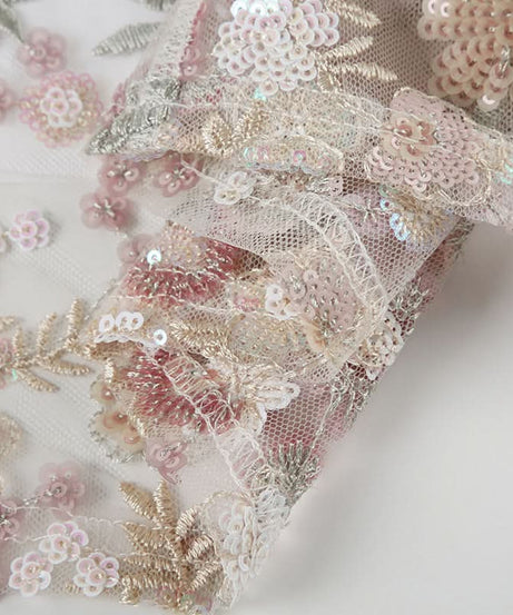 Romantic Floral Sequin Tie-Front Cami Top | Holiday-Ready V-Neck Sparkle