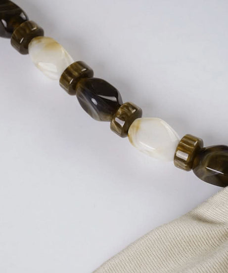 Effortless Boho Chic Halter Top for Women - Beaded Tie Neck & Ruched Comfort