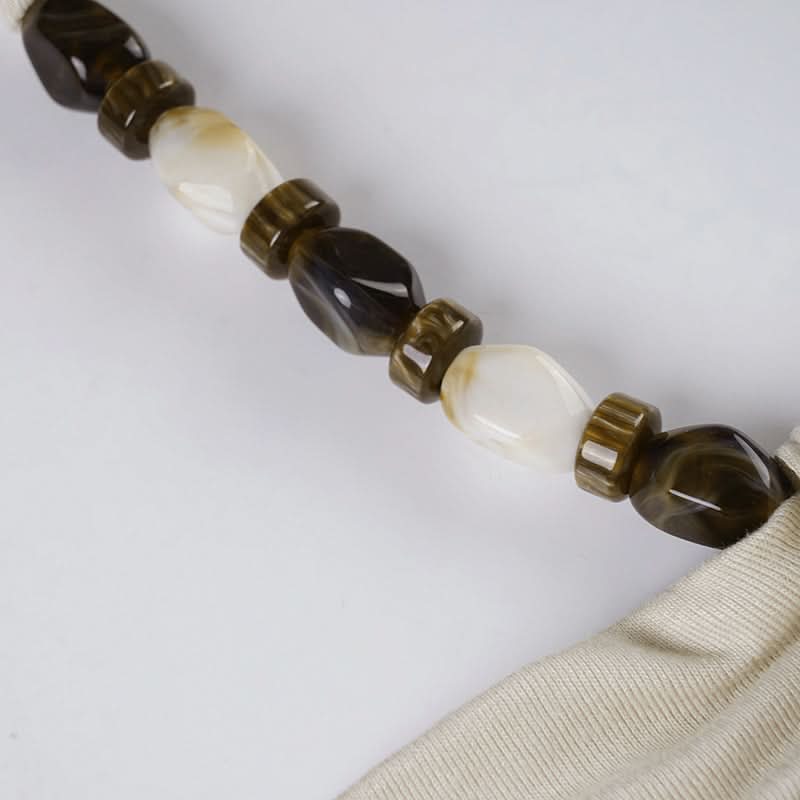 Effortless Boho Chic Halter Top for Women - Beaded Tie Neck & Ruched Comfort